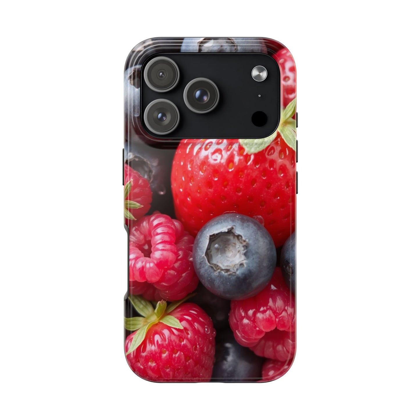 Fruit-Themed Tough Phone Case - Berry Burst Design
