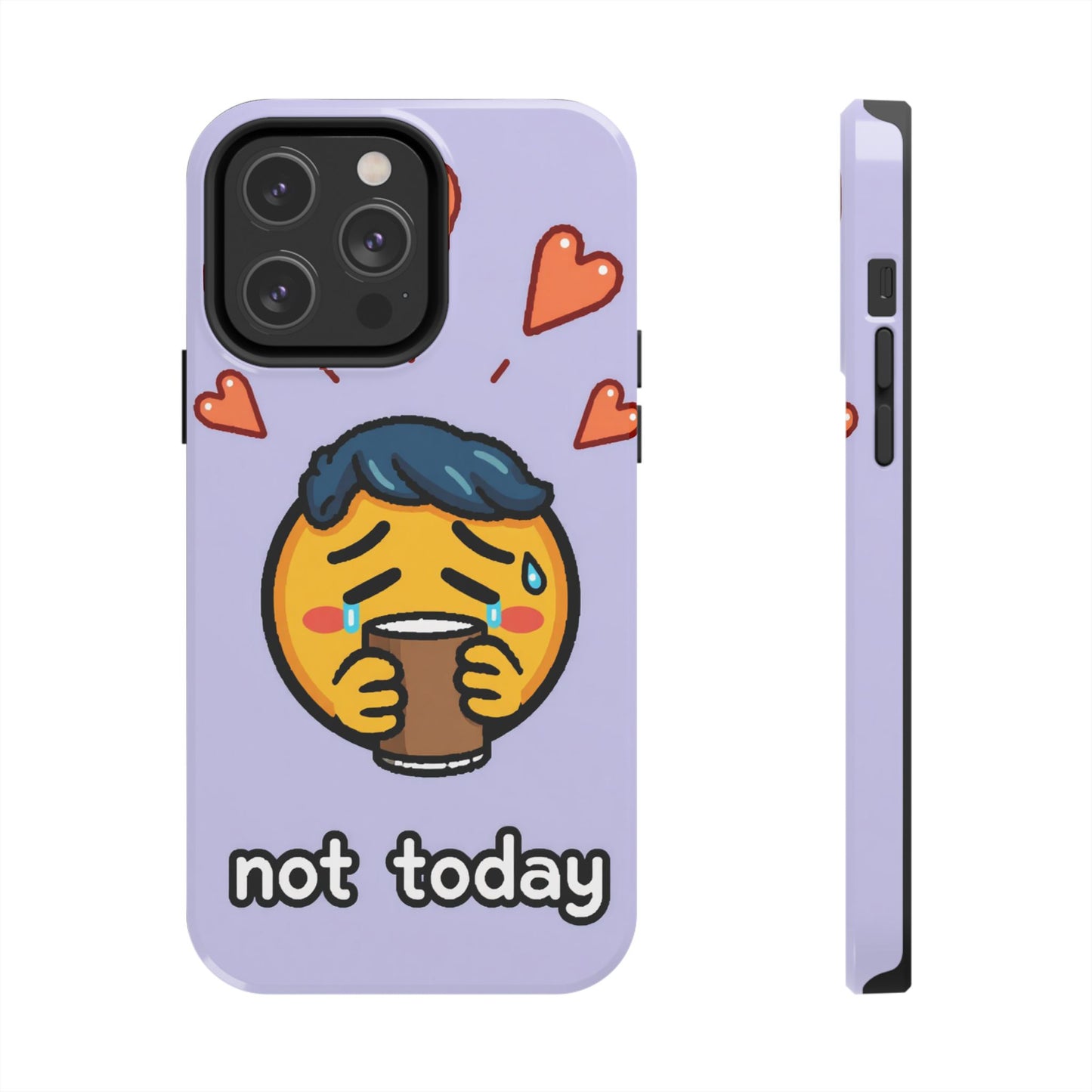 Cute Tough Phone Case - 'Not Today' Emoji Design