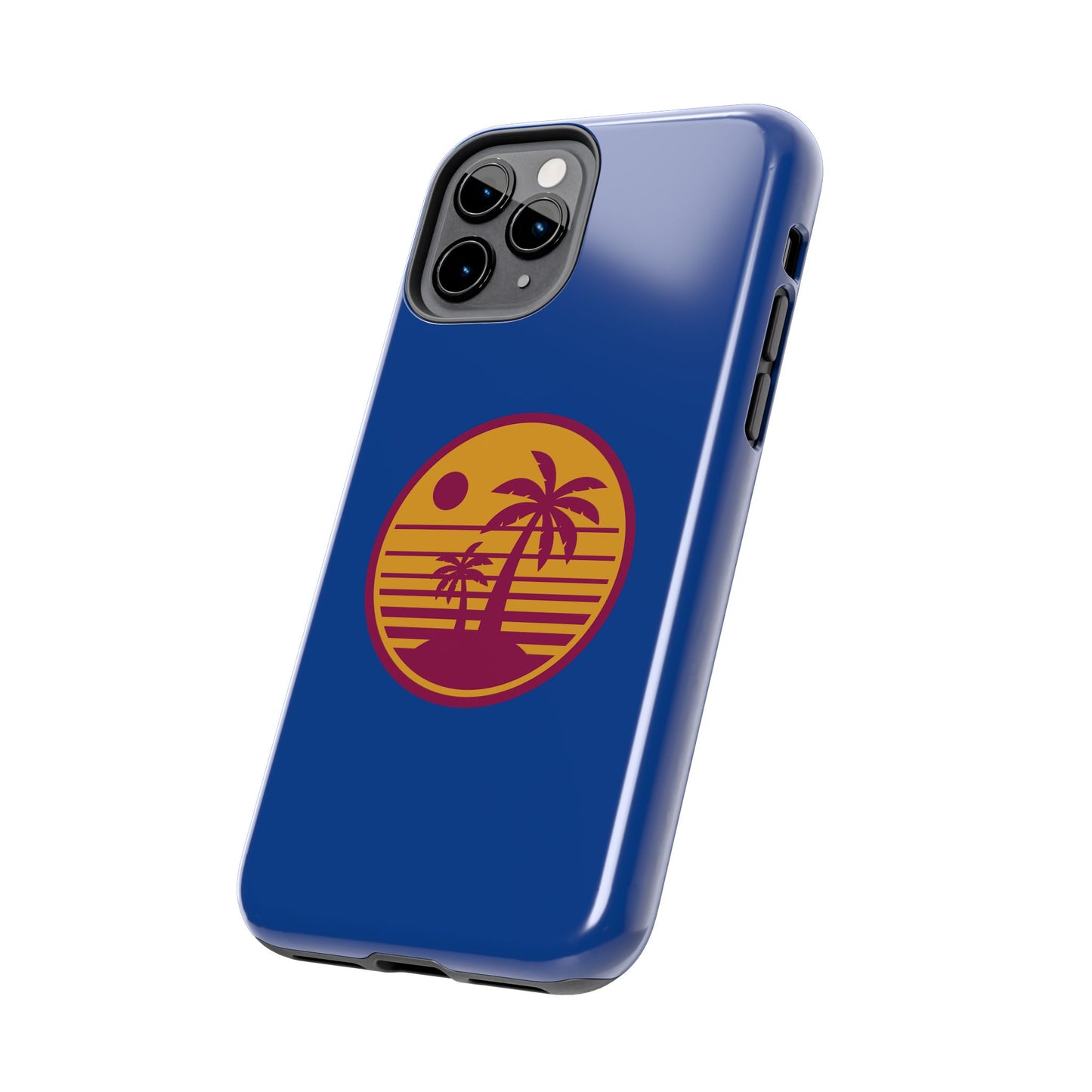 Retro Sunset Tough Phone Case - Vibrant Beach Vibes for Summer Adventures - for iPhone