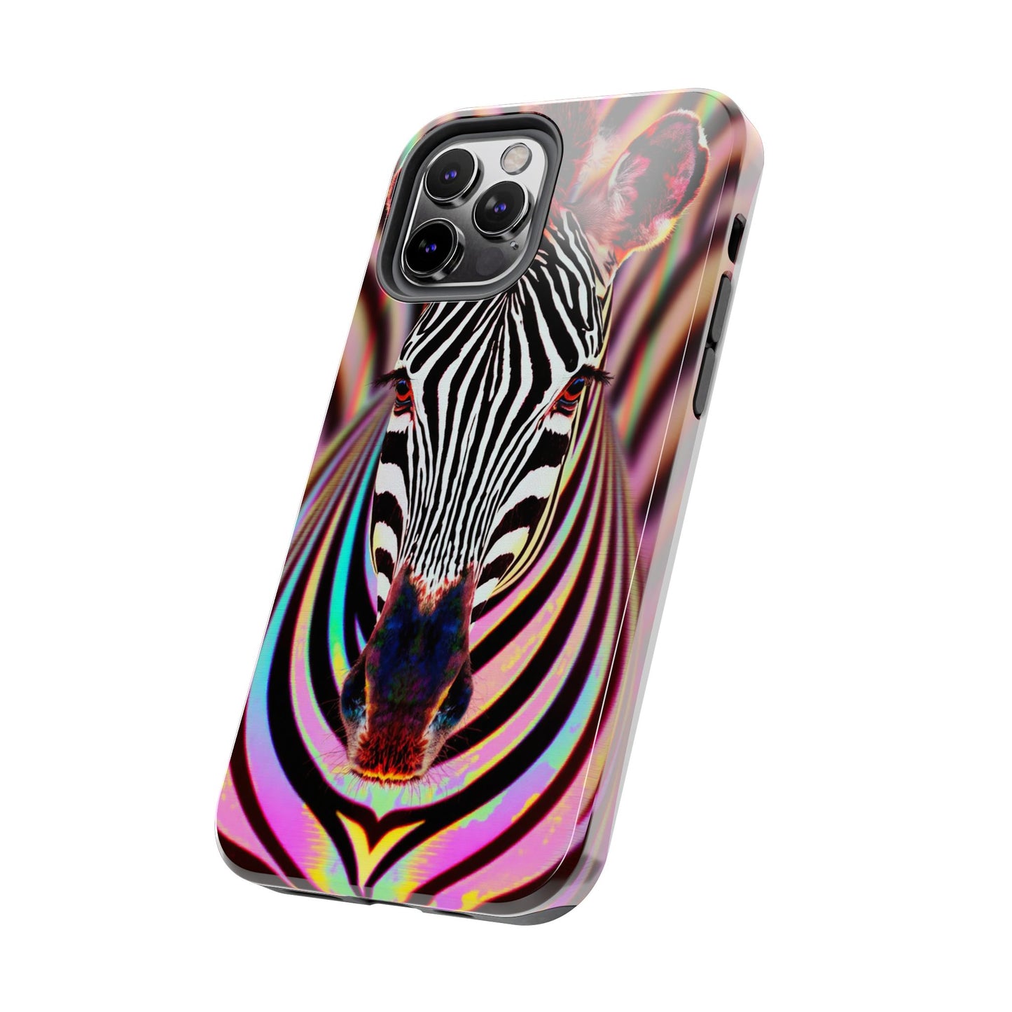Vibrant Zebra Tough Phone Case - Unique Animal Design for Wild Spirit