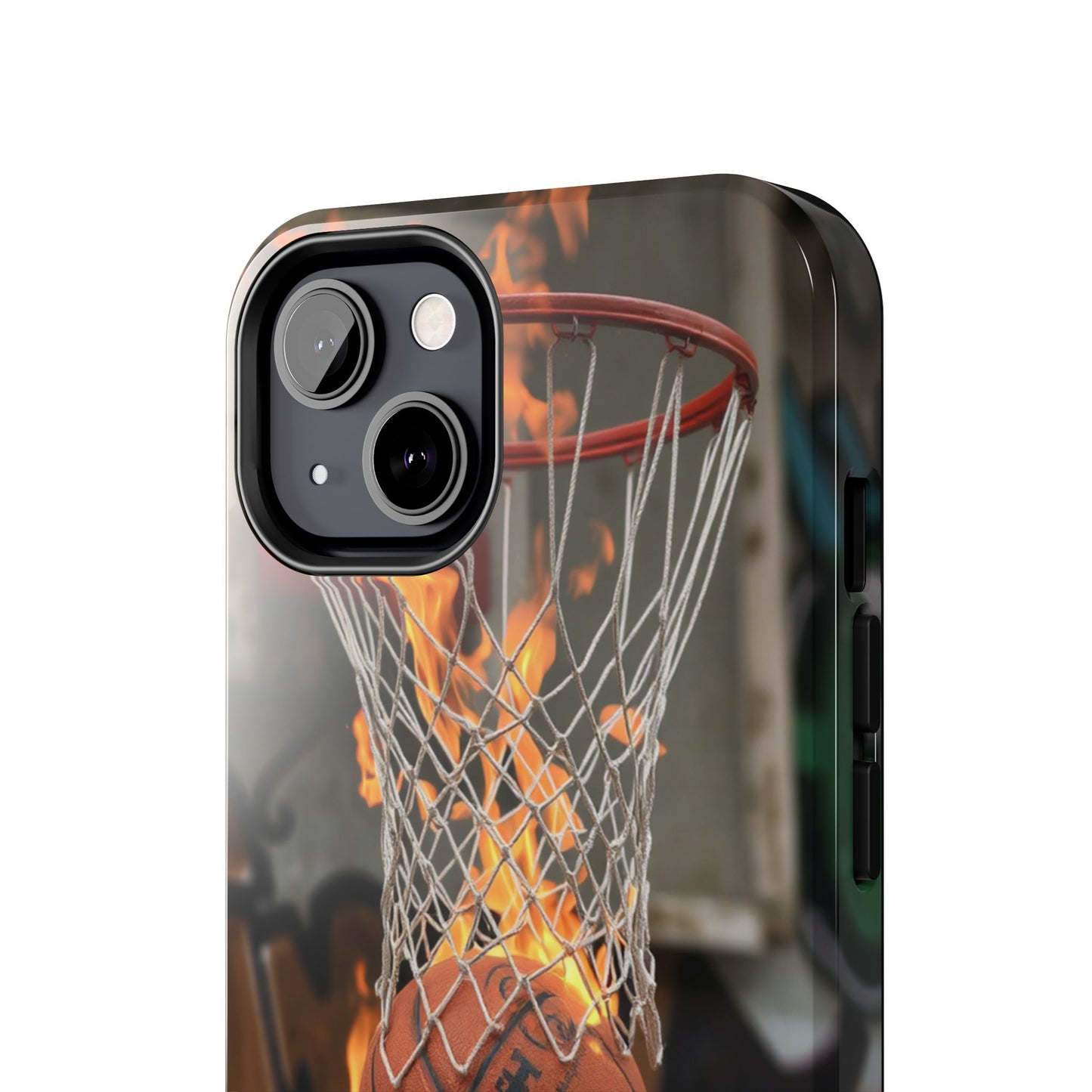 Fire Basketball Tough Phone Case - Durable Sporty Design for Athletes & Fans