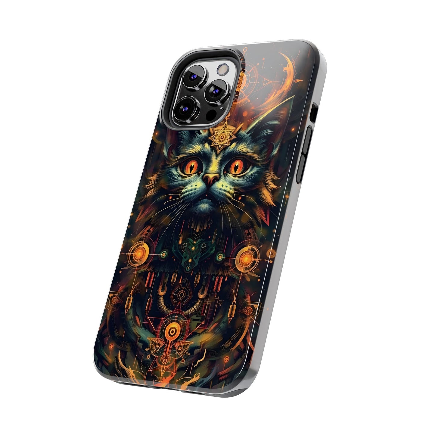 Mystical Cat Queen Tough Phone Case – Unique Protection for Cat Lovers - for iPhone