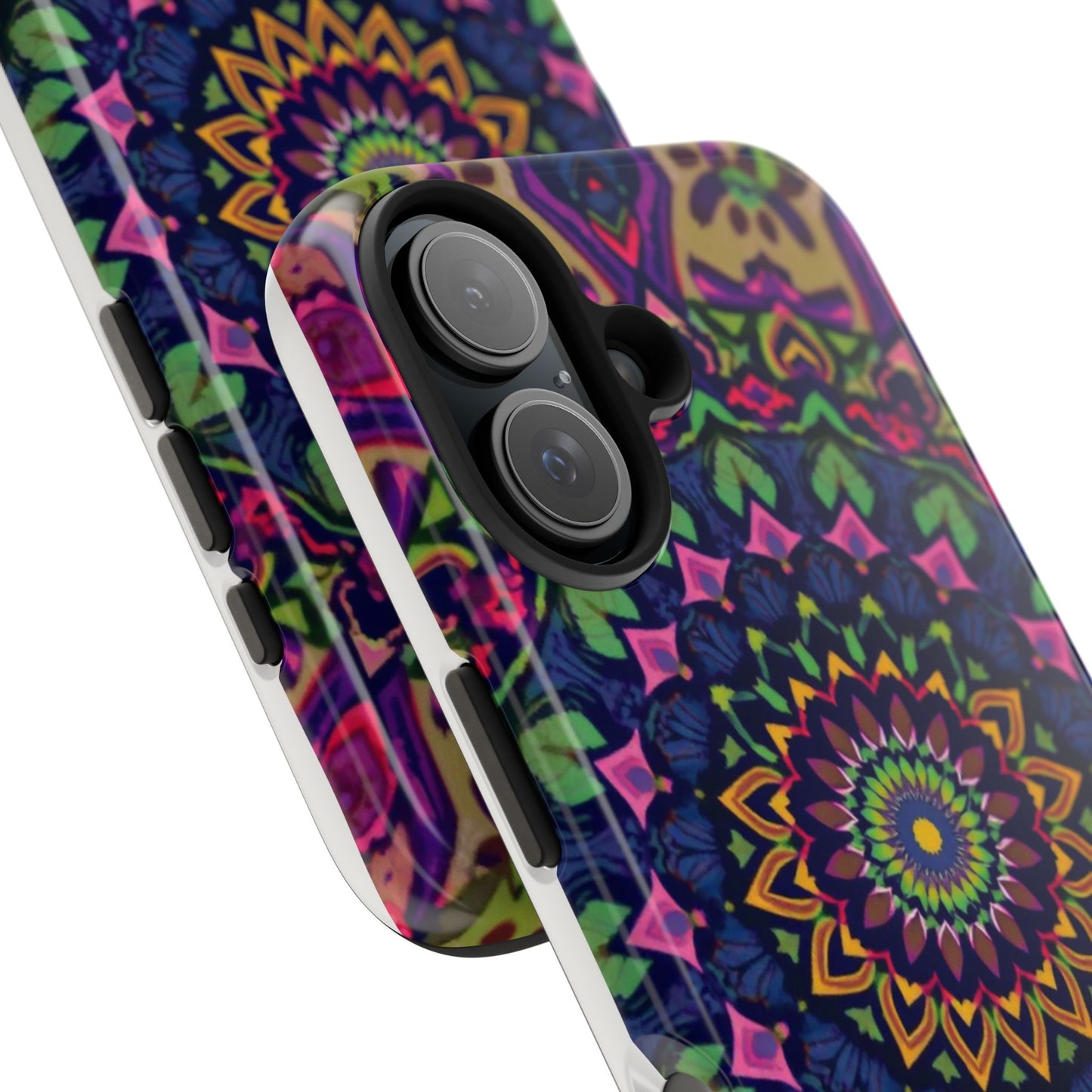 Vibrant Mandala Tough Phone Case - Colorful, Purple Fusion, Durable Protection for Your Device - for iPhone