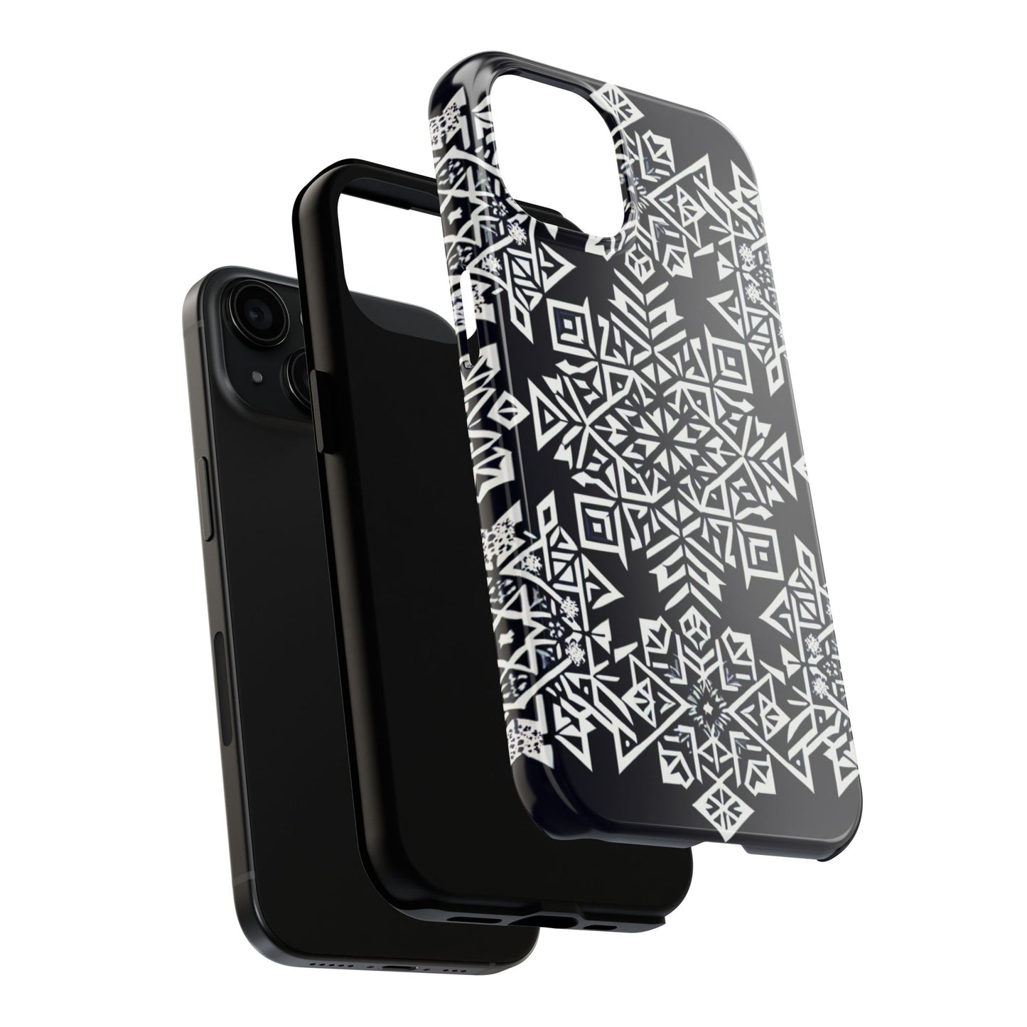 Winter Wonderland Tough Phone Case - Digital Snowflake - for iPhone