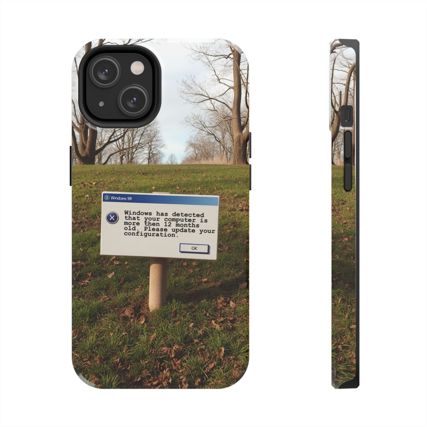Durable Phone Case with Windows 98 Error Message Design - Perfect Gift for Tech Lovers