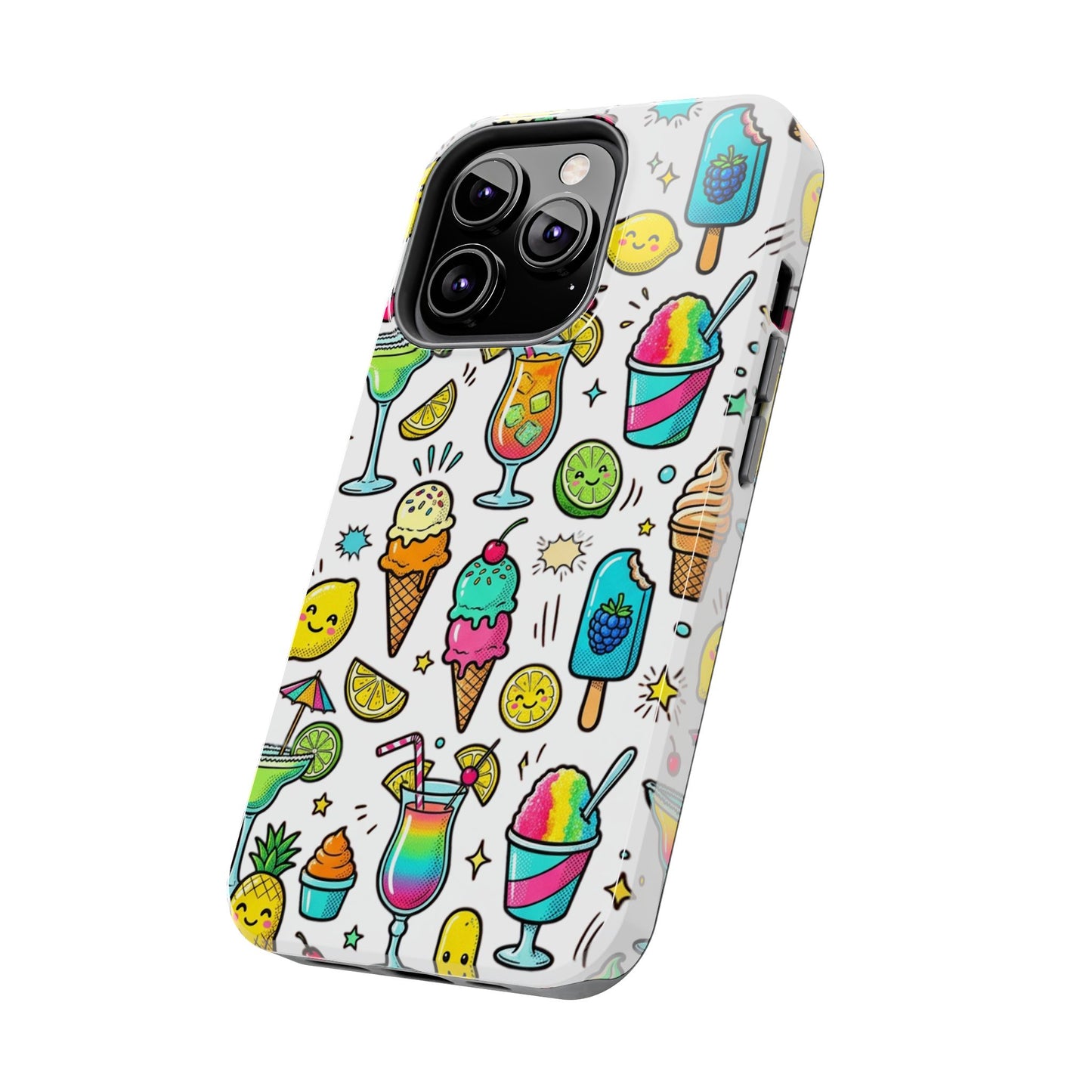 Tough Phone Case — Summer Ice Cream & Cocktails Pattern