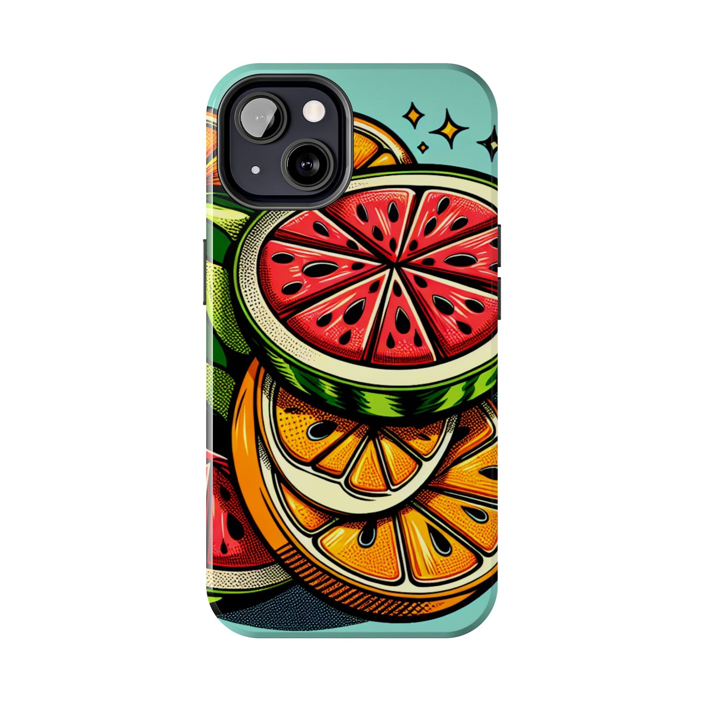 Vibrant Citrus Tough Phone Case - Fruit Slice Design - for iPhone