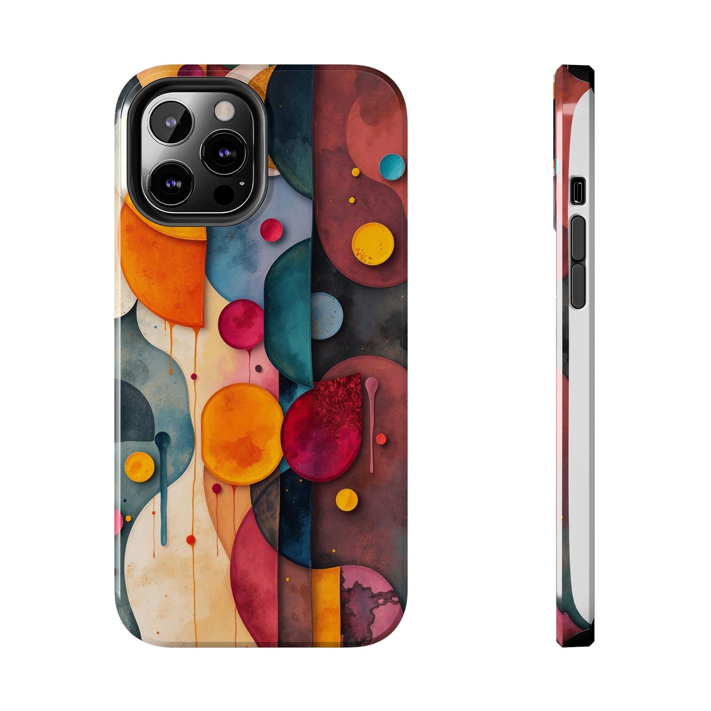 Artistic Tough Phone Cases - Colorful Abstract Design for Trendy Protection - for iPhone
