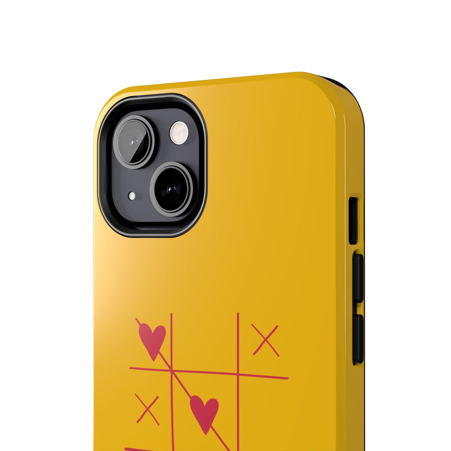 Heart Game Tough Phone Case - Fun Yellow Design for Gamers & Loved Ones - for iPhone