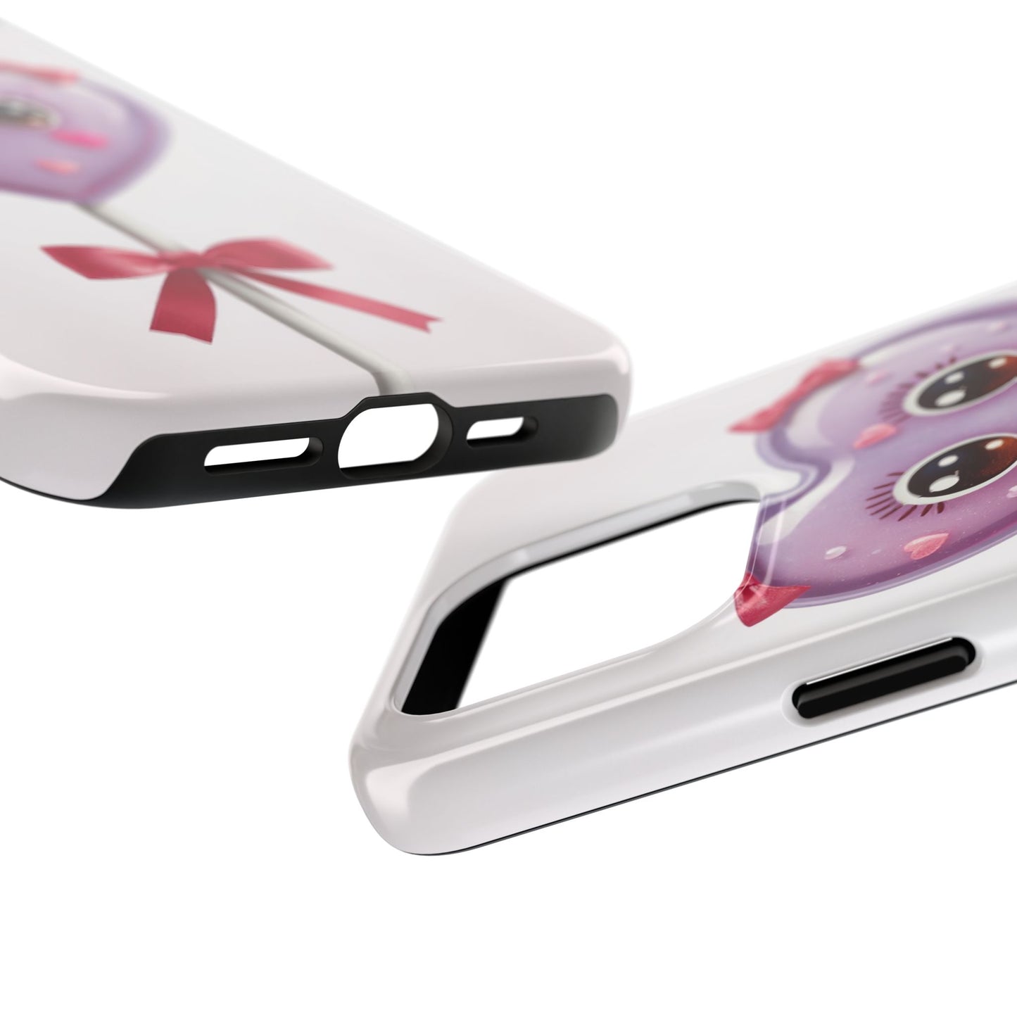 Cute Heart Lollipop Tough Phone Case - Adorable Protection for Candy Lovers