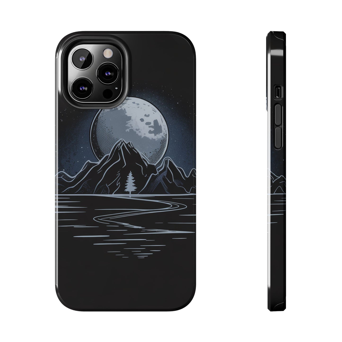 Moonlit Mountain Tough Phone Case Dark Fantasy