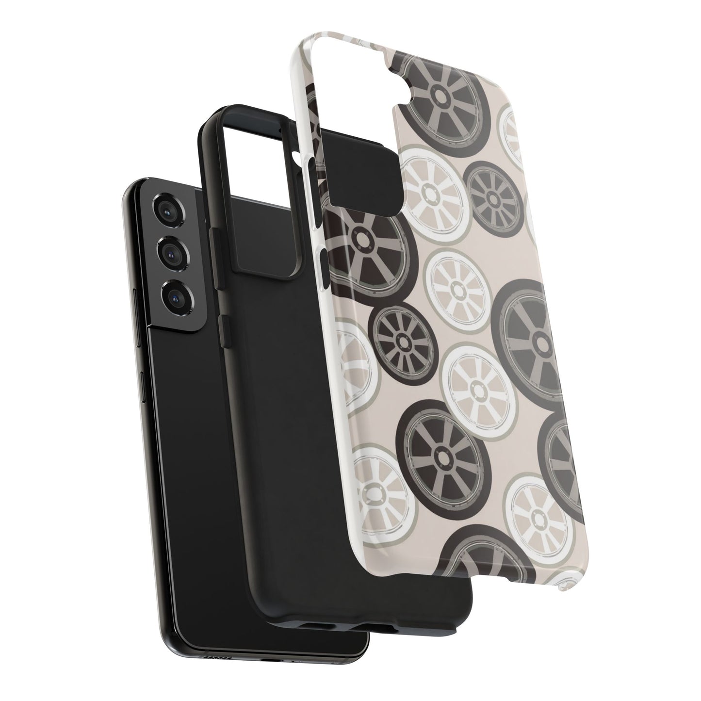 Racing Wheel Design Tough Phone Case – Durable Protection for Automotive Enthusiasts