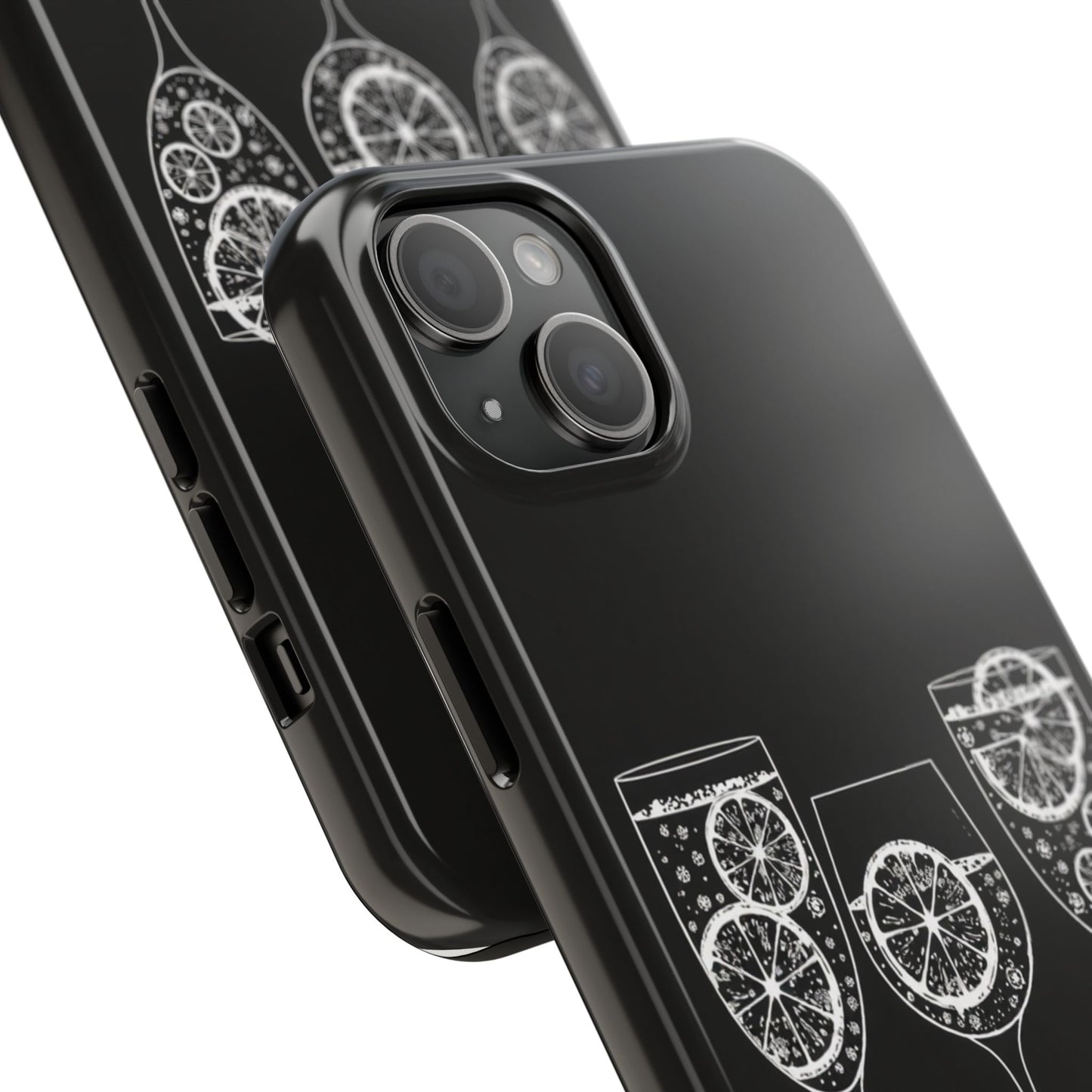 Stylish Tough Phone Cases with Citrus Glass Design, Protective Cases for Parties, Summer Events, and Everyday Use