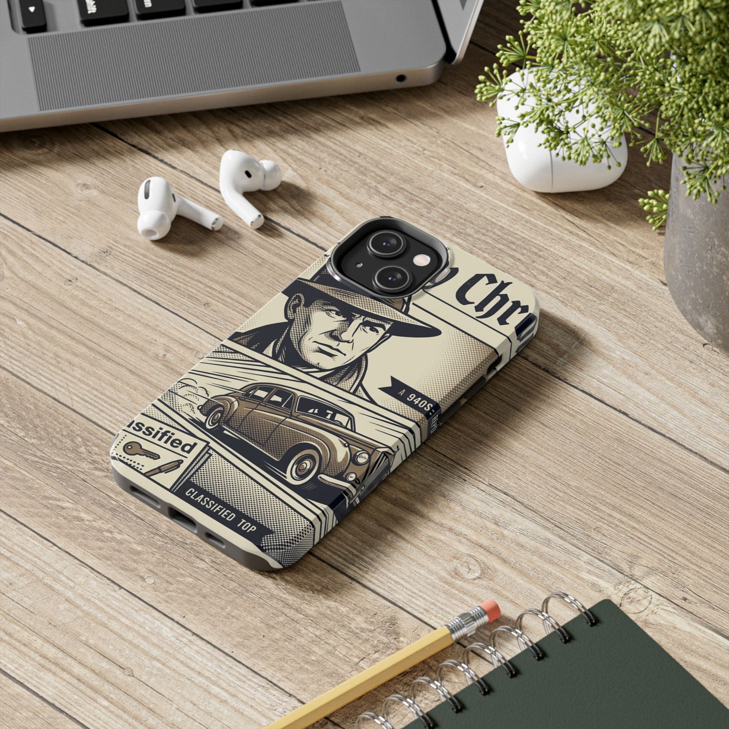 Old Newspaper Tough Phone Case