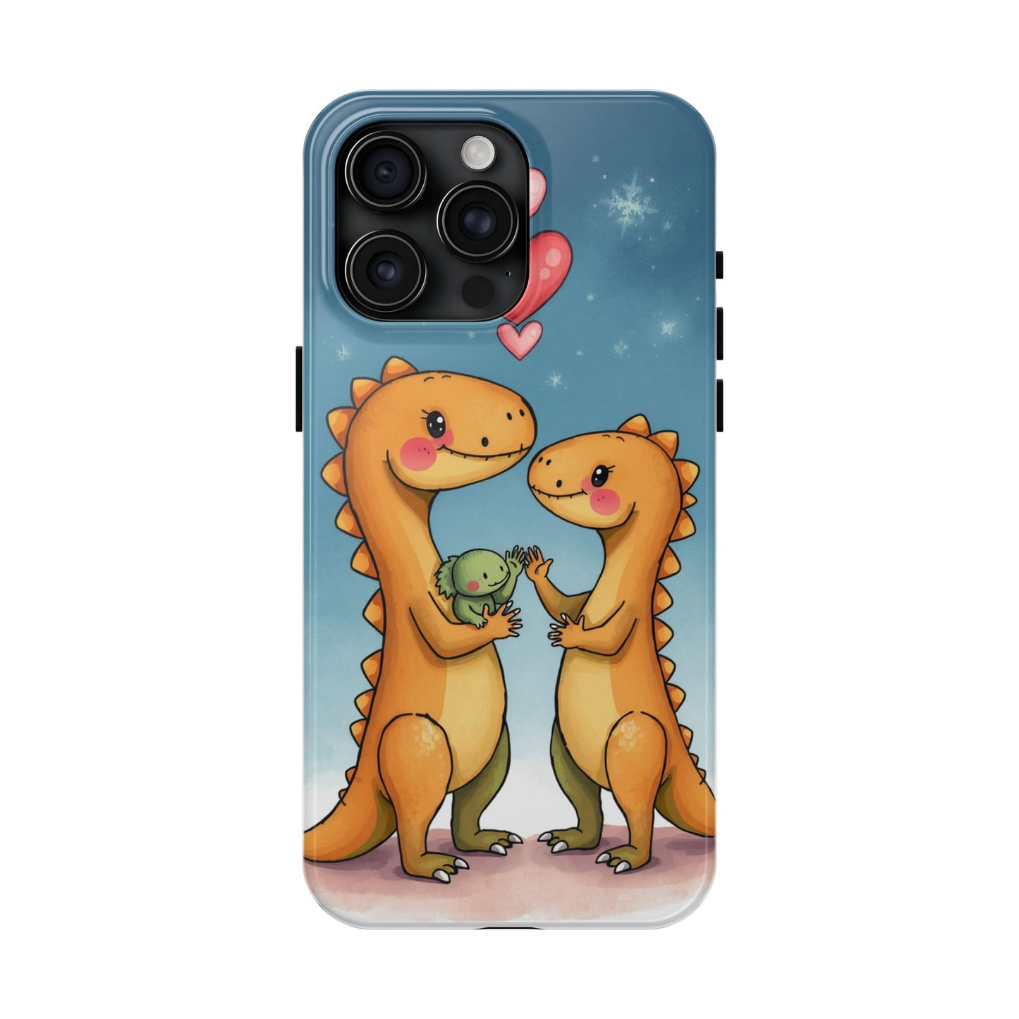 Dino Love Tough Phone Case - Cute & Durable Design for Kids & Parents