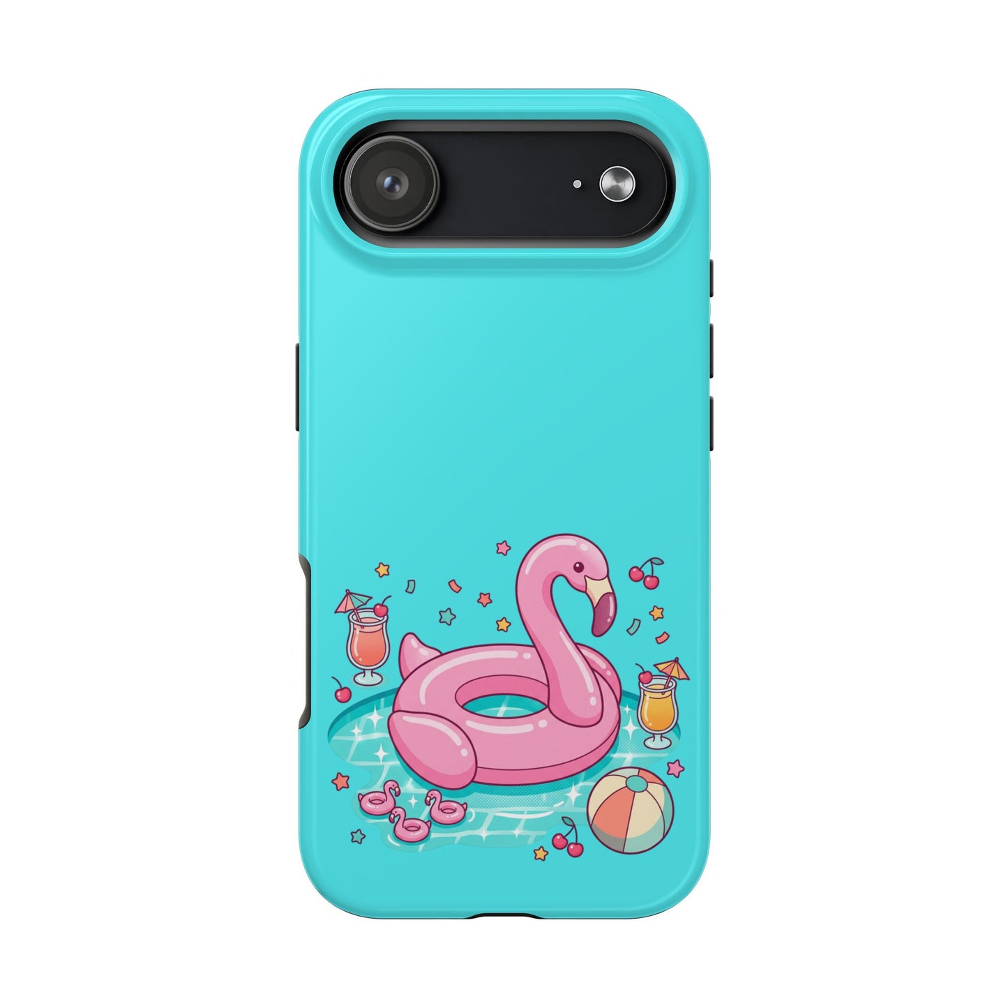 Flamingo Pool Party iPhone Case
