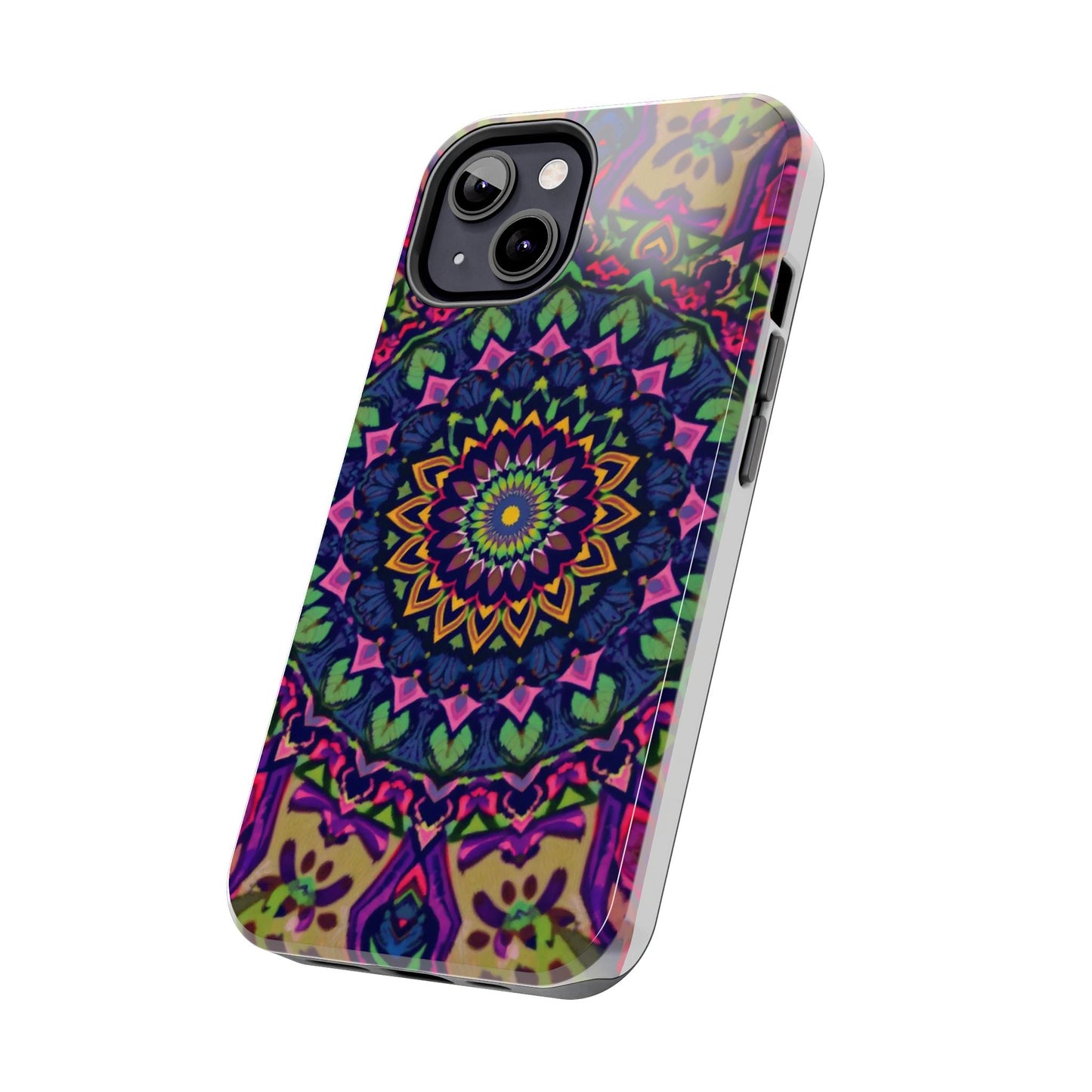 Vibrant Mandala Tough Phone Case - Colorful, Purple Fusion, Durable Protection for Your Device - for iPhone