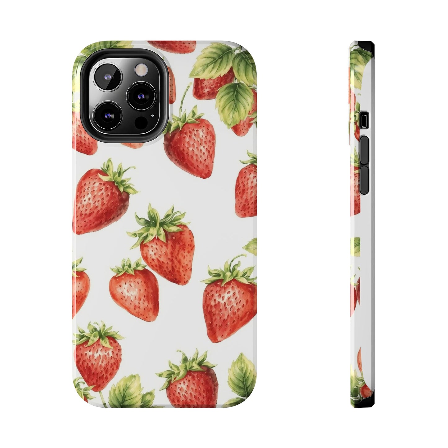 Strawberry Tough Phone Case - Durable Protection with a Fresh Design - for iPhone