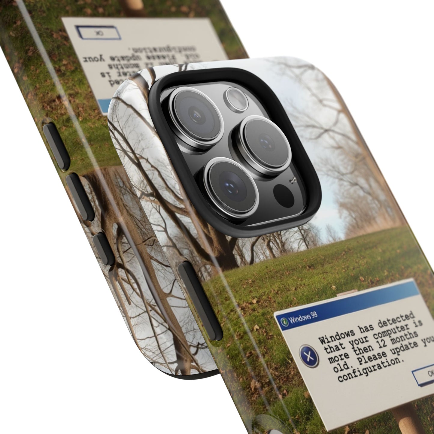 Durable Phone Case with Windows 98 Error Message Design - Perfect Gift for Tech Lovers