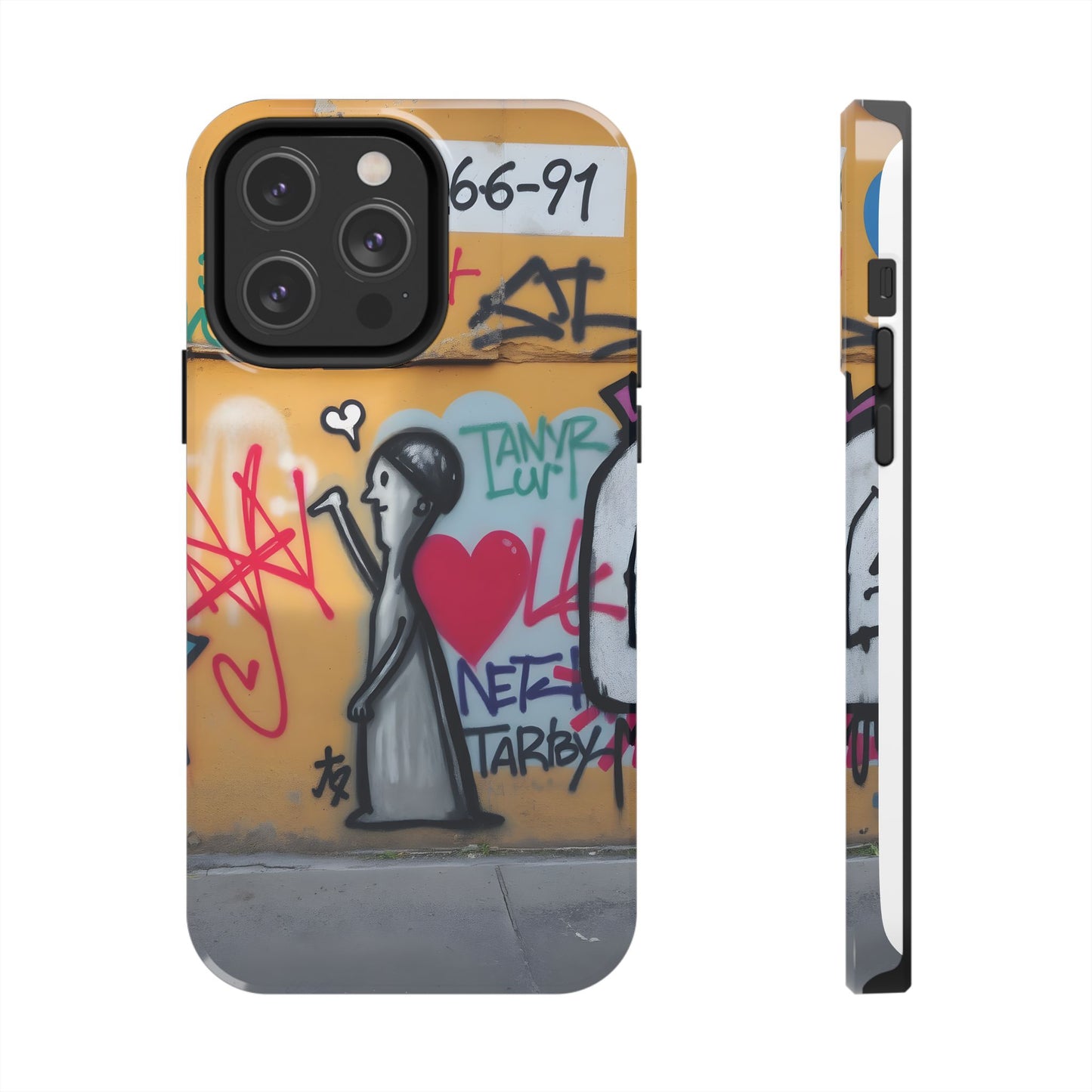 Urban Cupid Graffiti Tough Phone Case - Durable Protection with Street Art Vibe - for iPhone