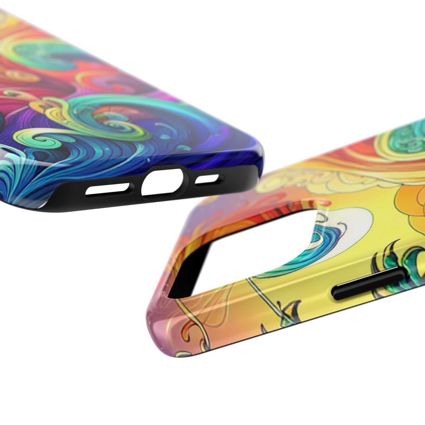 Fantasy Ocean Waves Tough Phone Case - Colorful Protective Cover - for iPhone