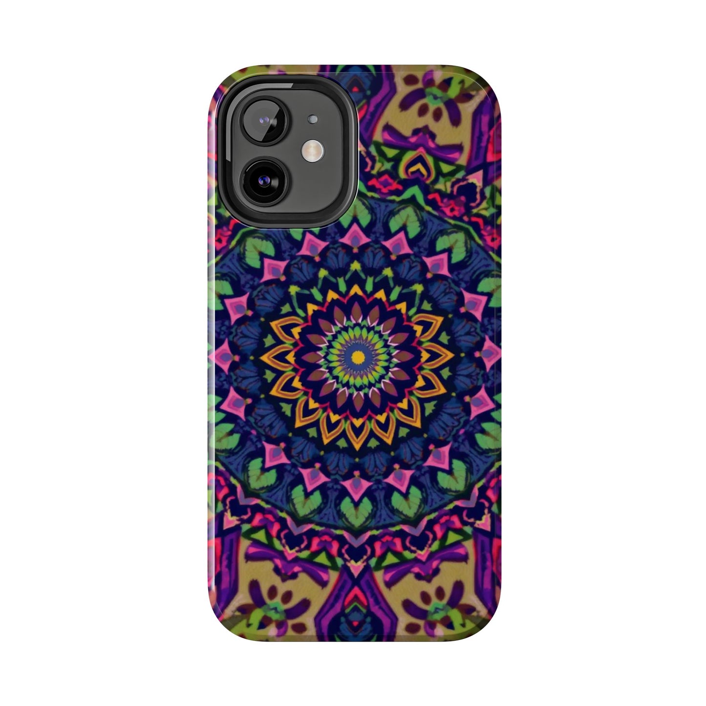 Vibrant Mandala Tough Phone Case - Colorful, Purple Fusion, Durable Protection for Your Device - for iPhone