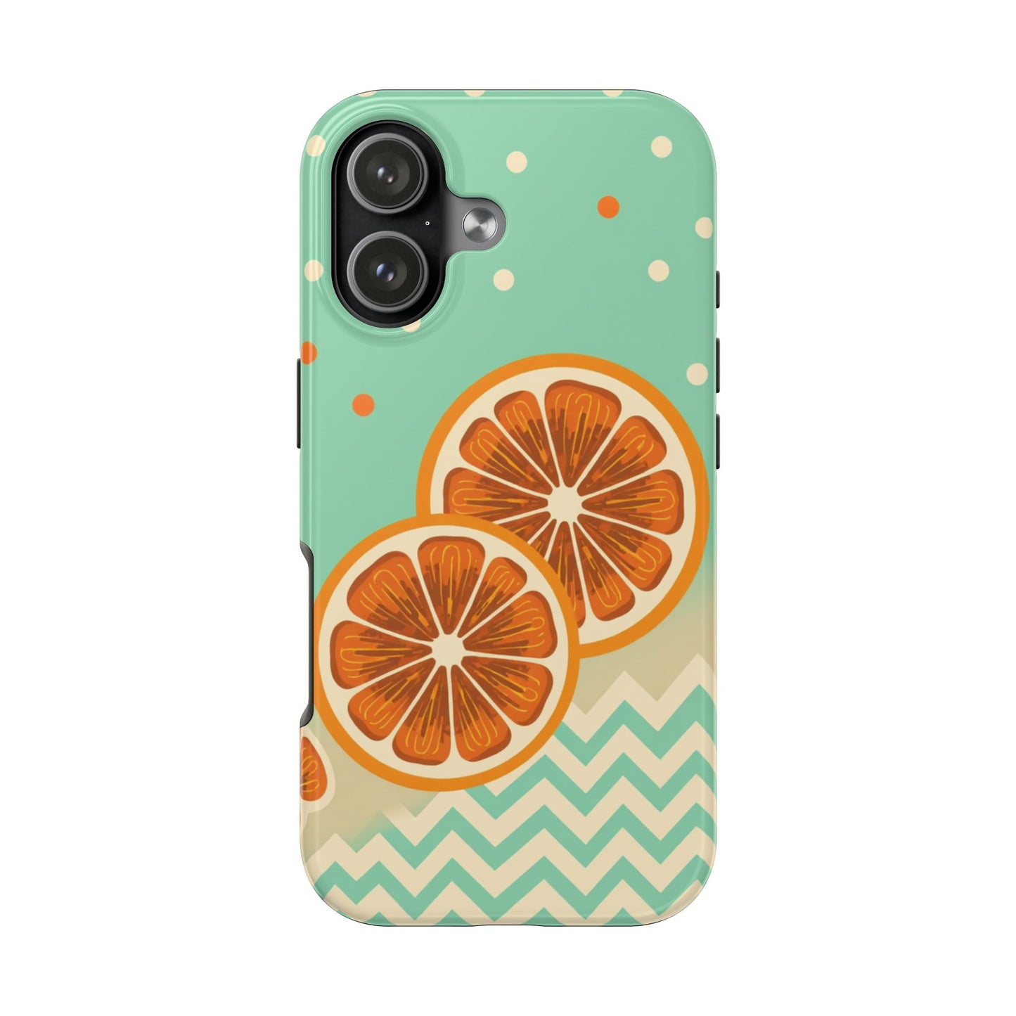 Citrus Vibe Tough Phone Case - Fun Orange Slice Design