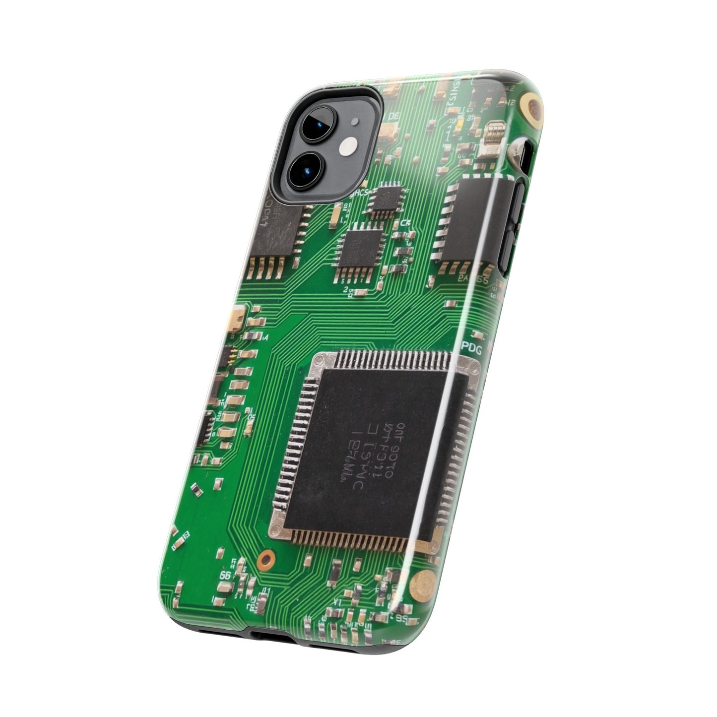 Circuit Board Tough Phone Case - Durable Tech Design