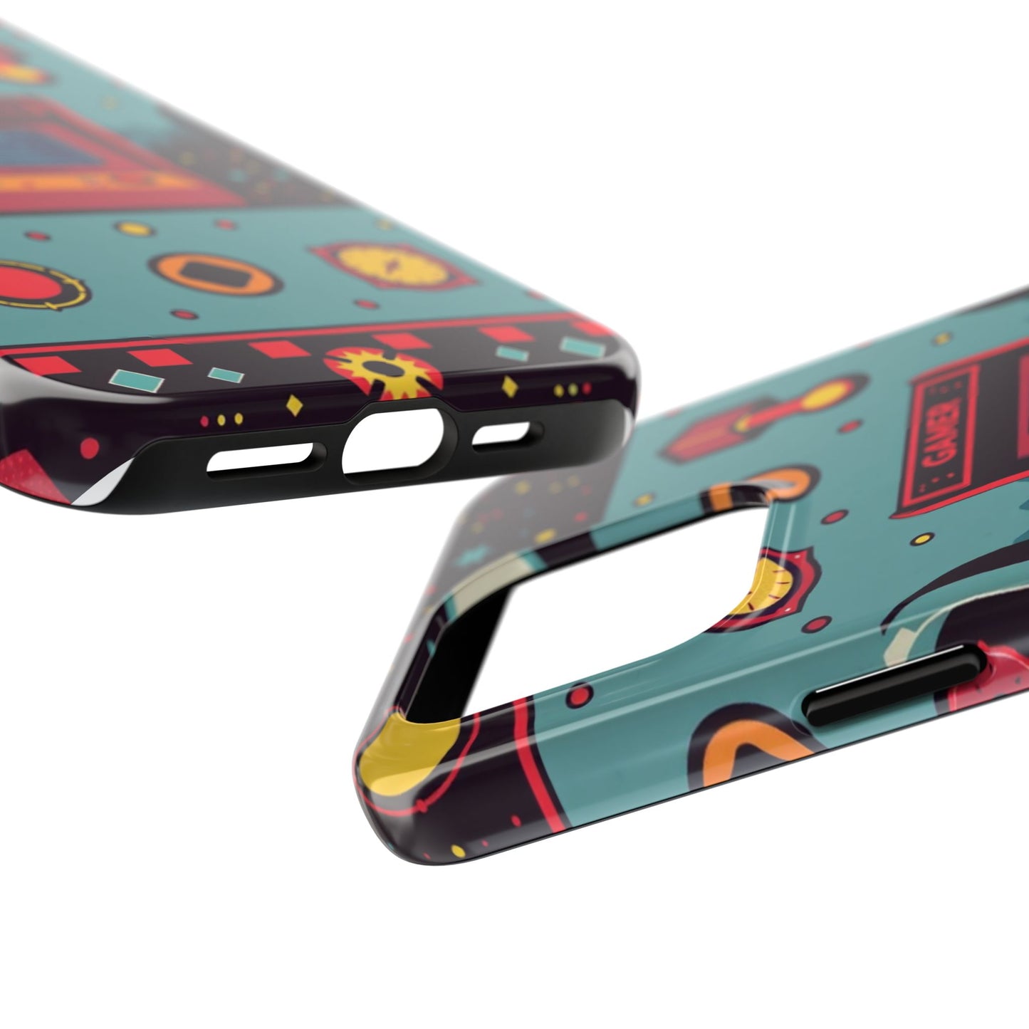 Retro Gamer Tough Phone Case - Vibrant Arcade Design for Gaming Enthusiasts - for iPhone