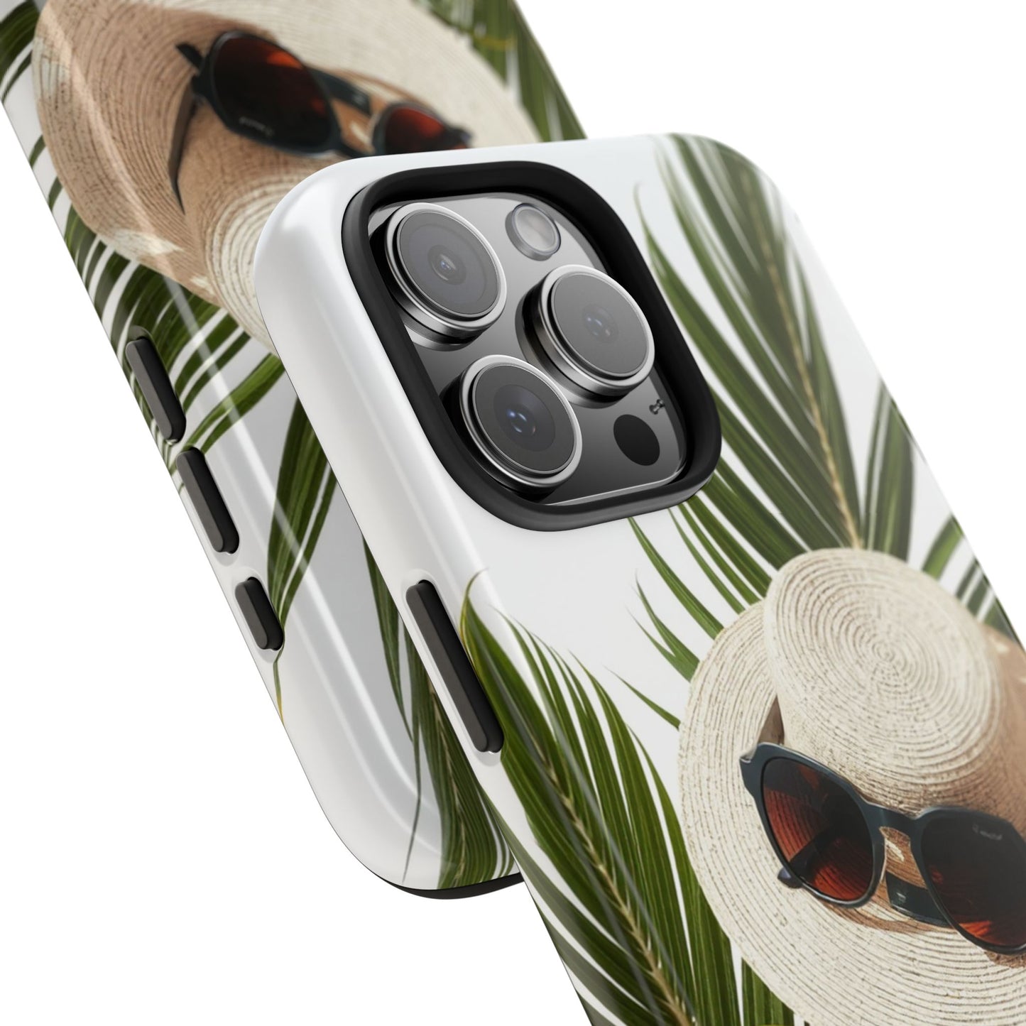 Tropical Phone Case - Summer Vibes with Hat & Sunglasses Design