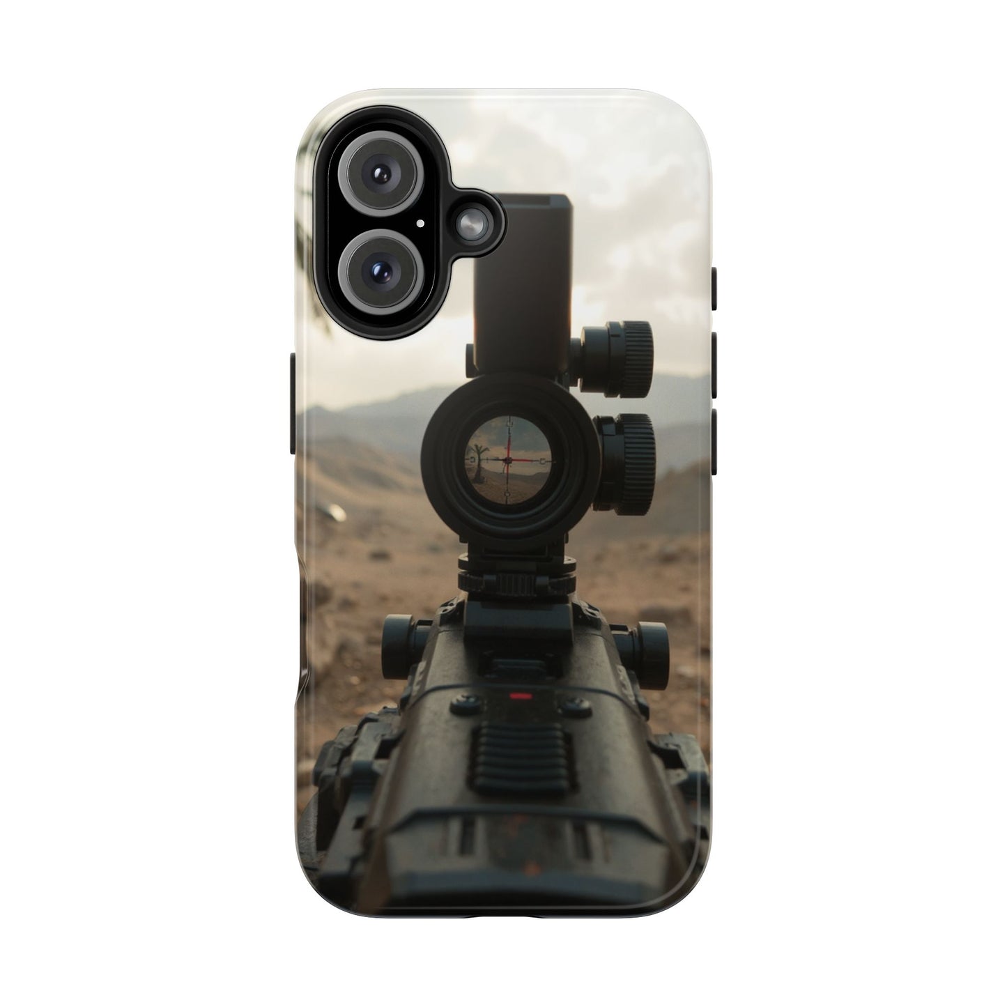 Tough Phone Case with Sniper Scope Design - Durable & Stylish Protection for Outdoors Enthusiasts