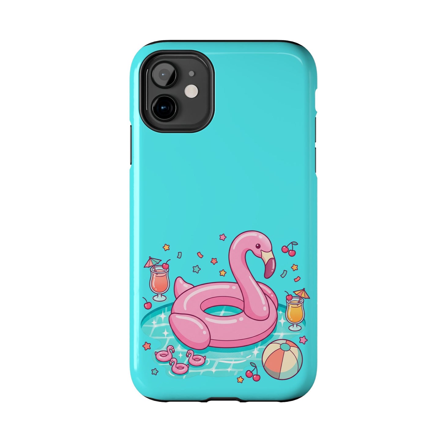 Flamingo Pool Party iPhone Case