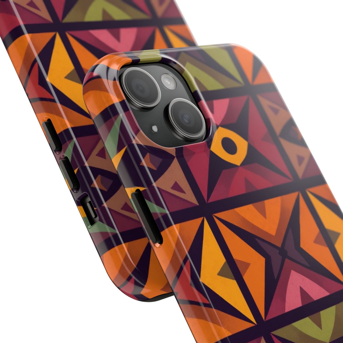 Vibrant Tribal Geometric Tough Phone Case - Colorful Protection for Your iPhone