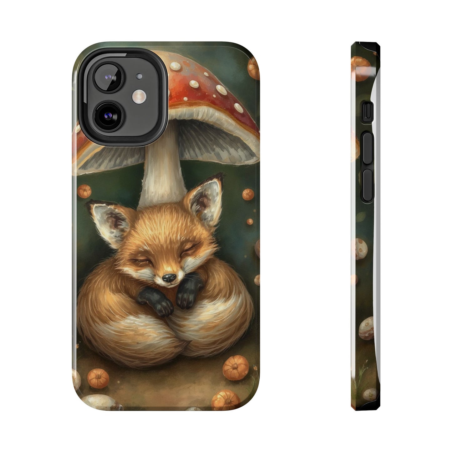 Cute Fox & Mushroom Phone Case - Tough Protective Cover
