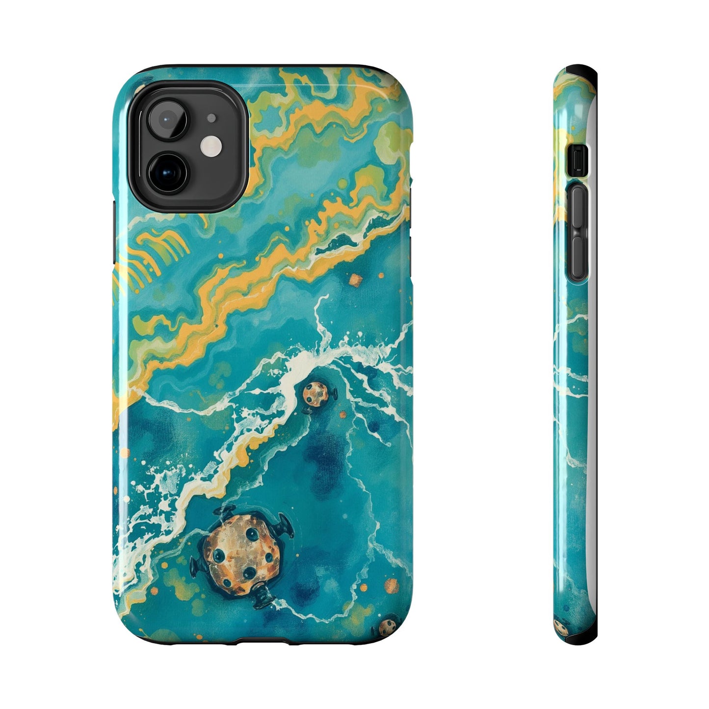 Ocean Wave Tough Phone Case – Durable Protection with Abstract Art Design