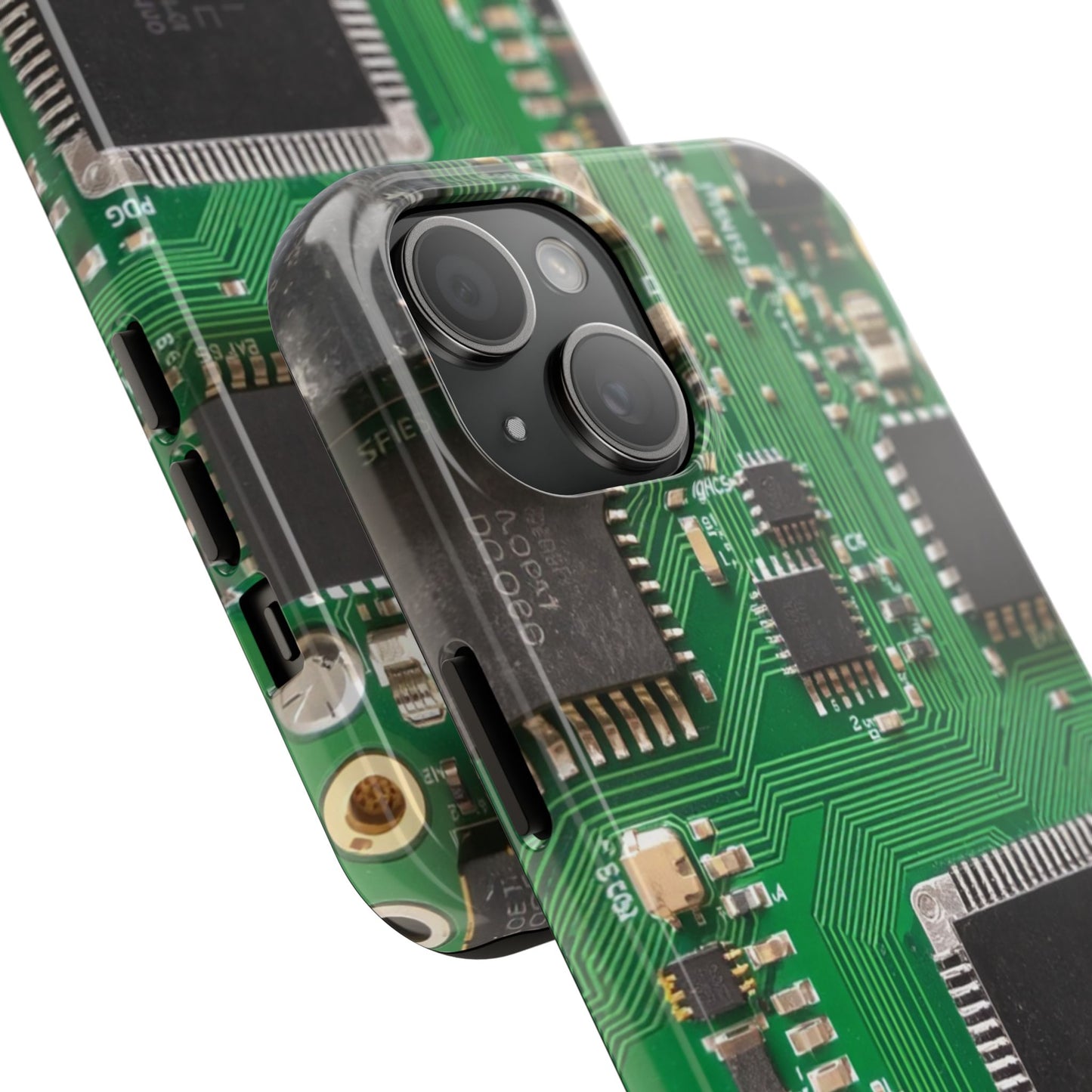 Circuit Board Tough Phone Case - Durable Tech Design