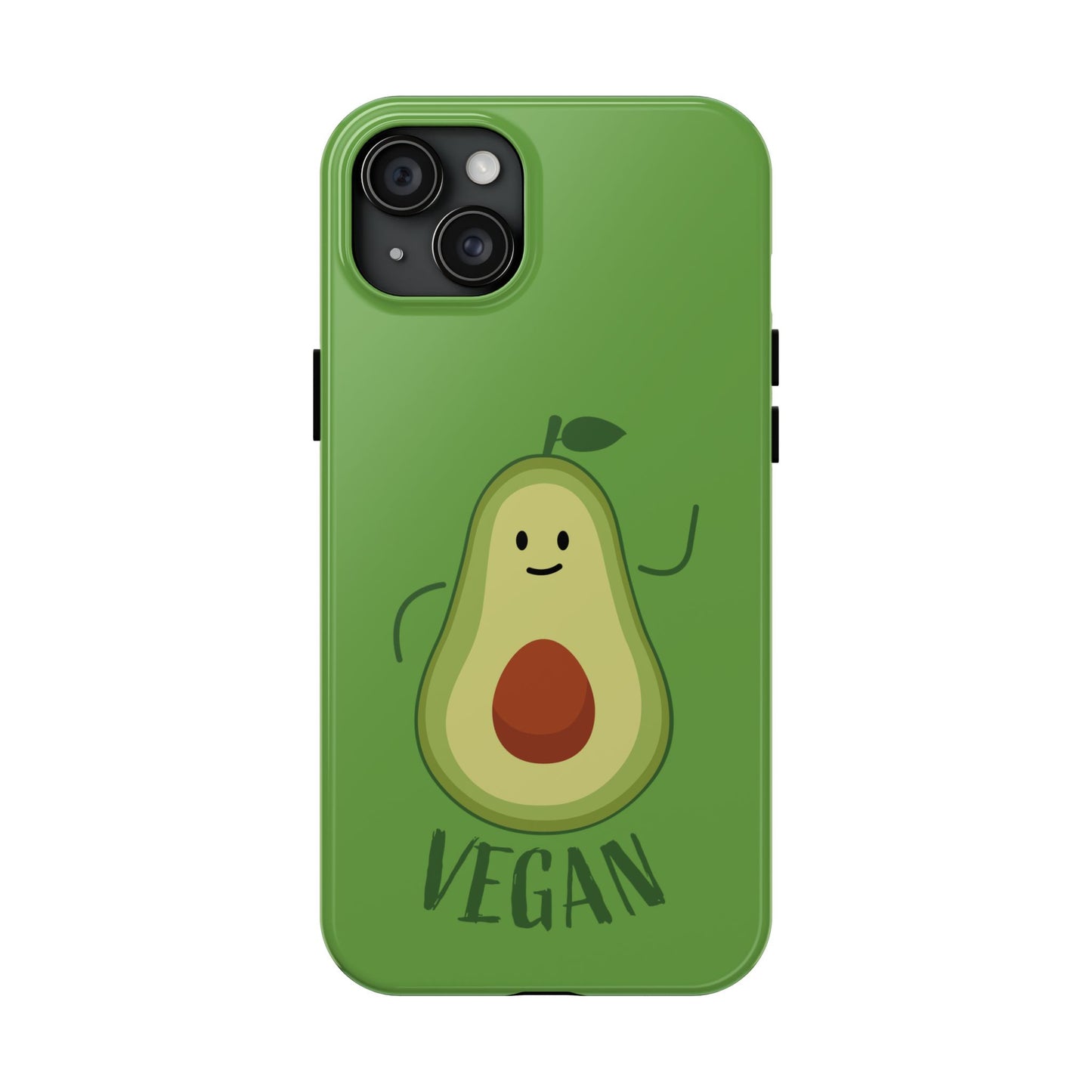 Vegan Avocado Tough Phone Case - Cute & Durable Phone Cover - for iPhone