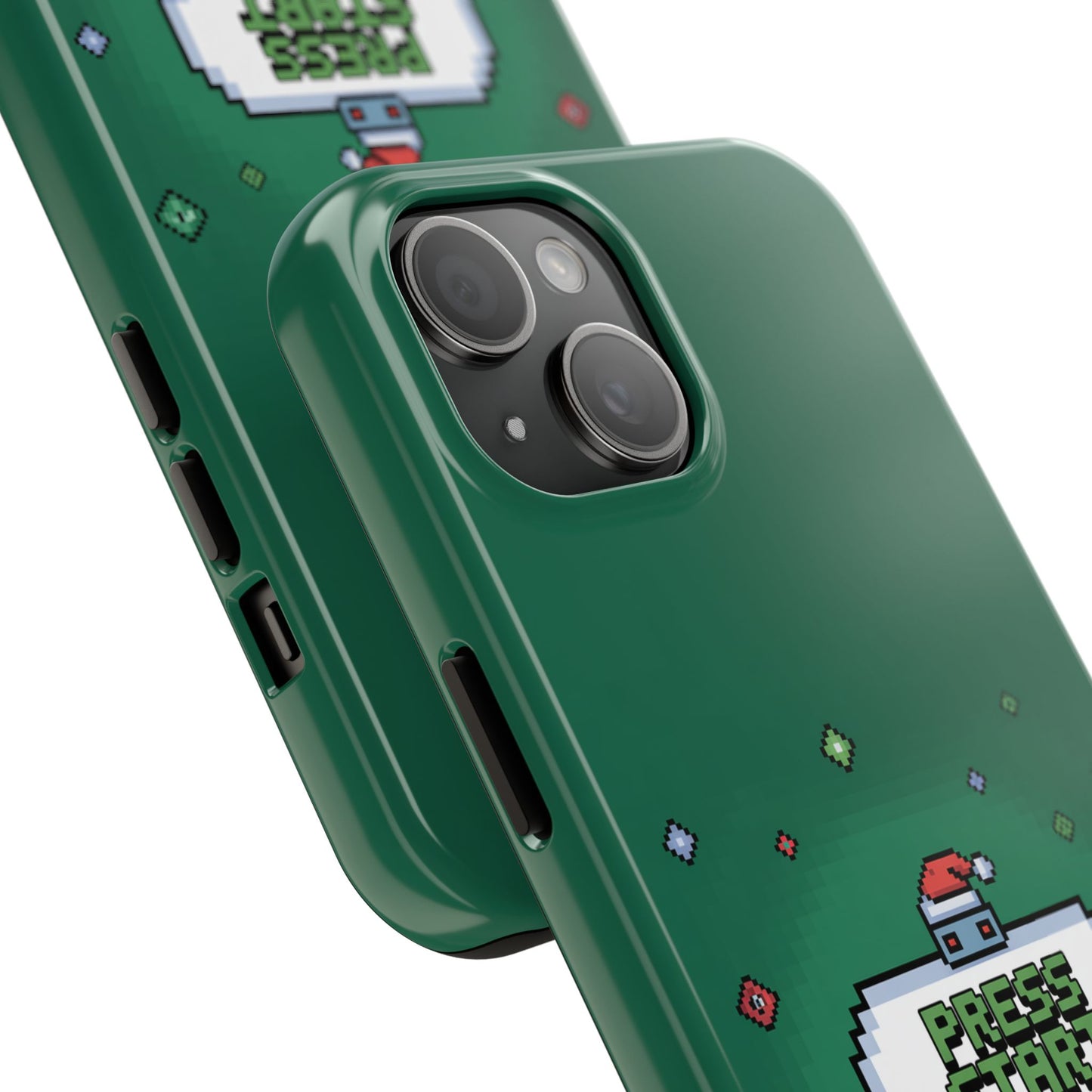 Christmas Pixel Gaming Phone Case - Press Start for Christmas Design