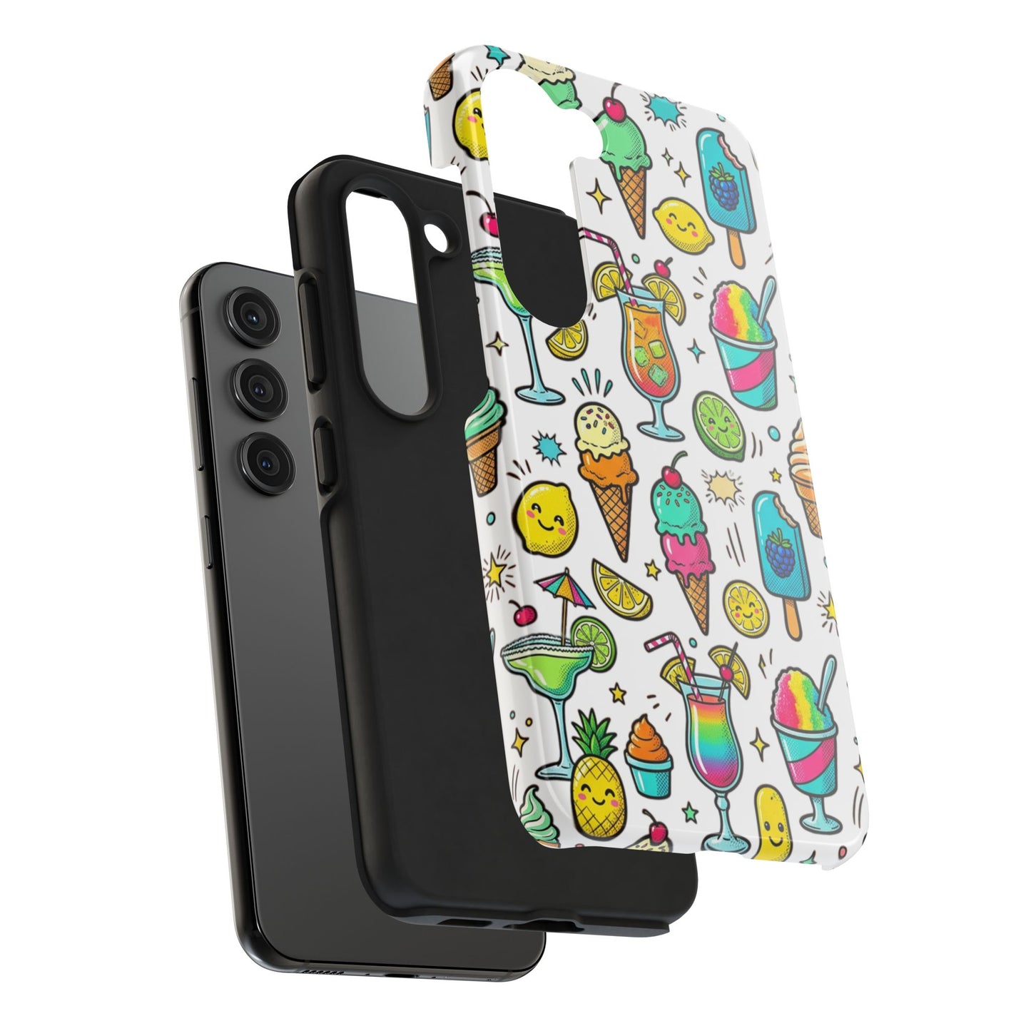 Tough Phone Case — Summer Ice Cream & Cocktails Pattern
