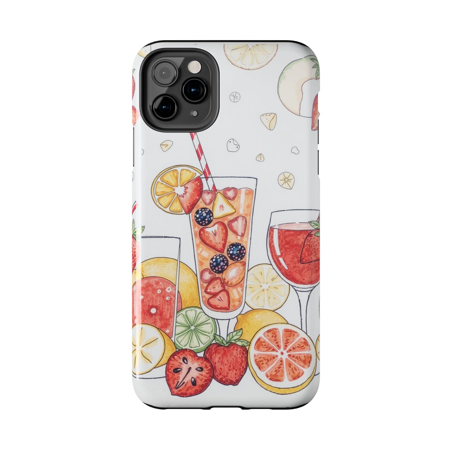Colorful Fruit Cocktail Tough Phone Case - Perfect for Summer Vibes