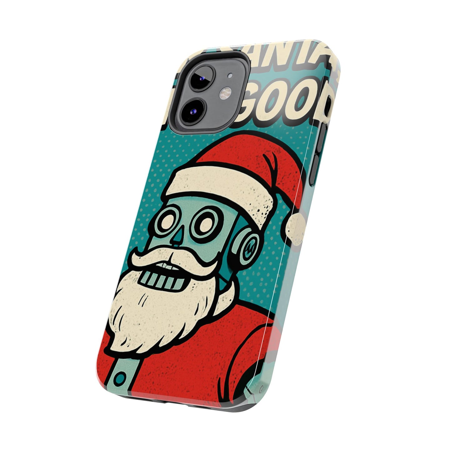 Santa Robot Phone Case - Durable Tough Design for Holidays