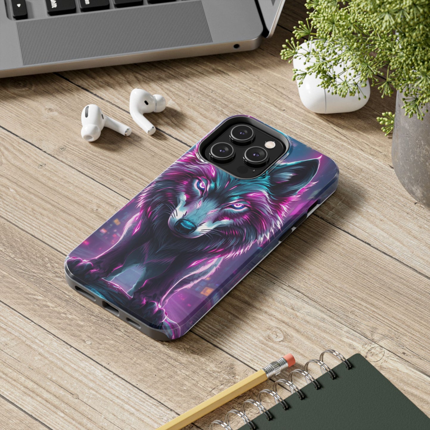 Fierce Wolf Phone Case - Tough & Vibrant Design for Animal Lovers