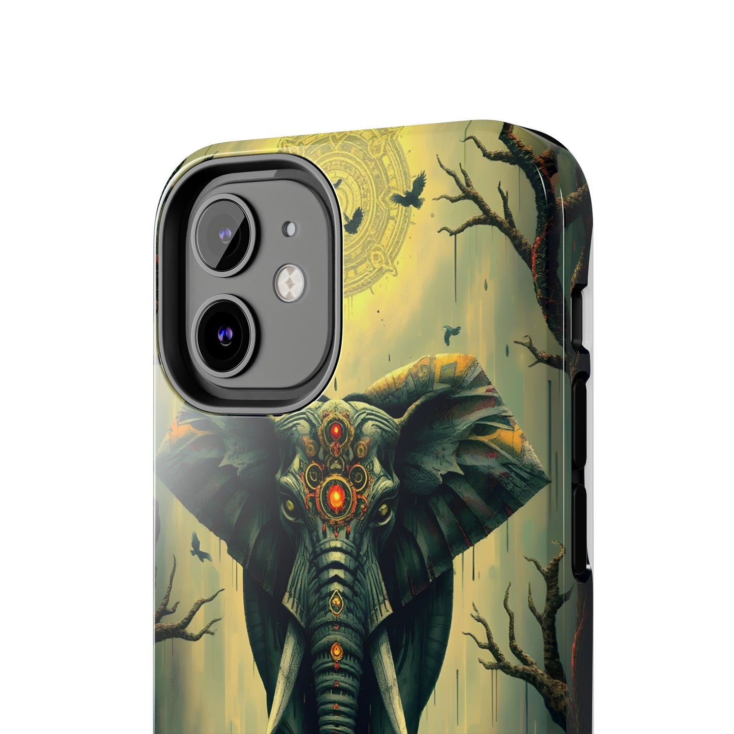Mystical Forest Elephant Tough Phone Case | Vibrant Design for Nature Lovers - for iPhone