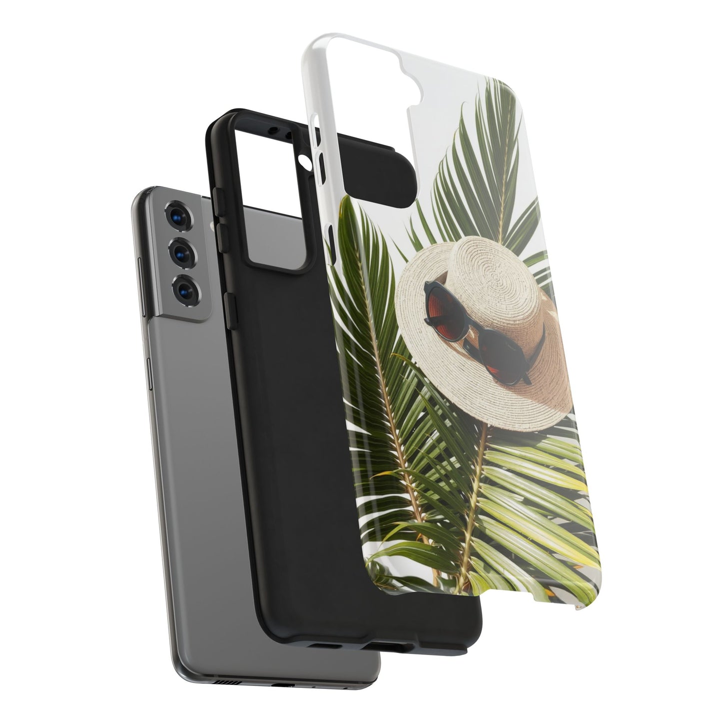 Tropical Phone Case - Summer Vibes with Hat & Sunglasses Design