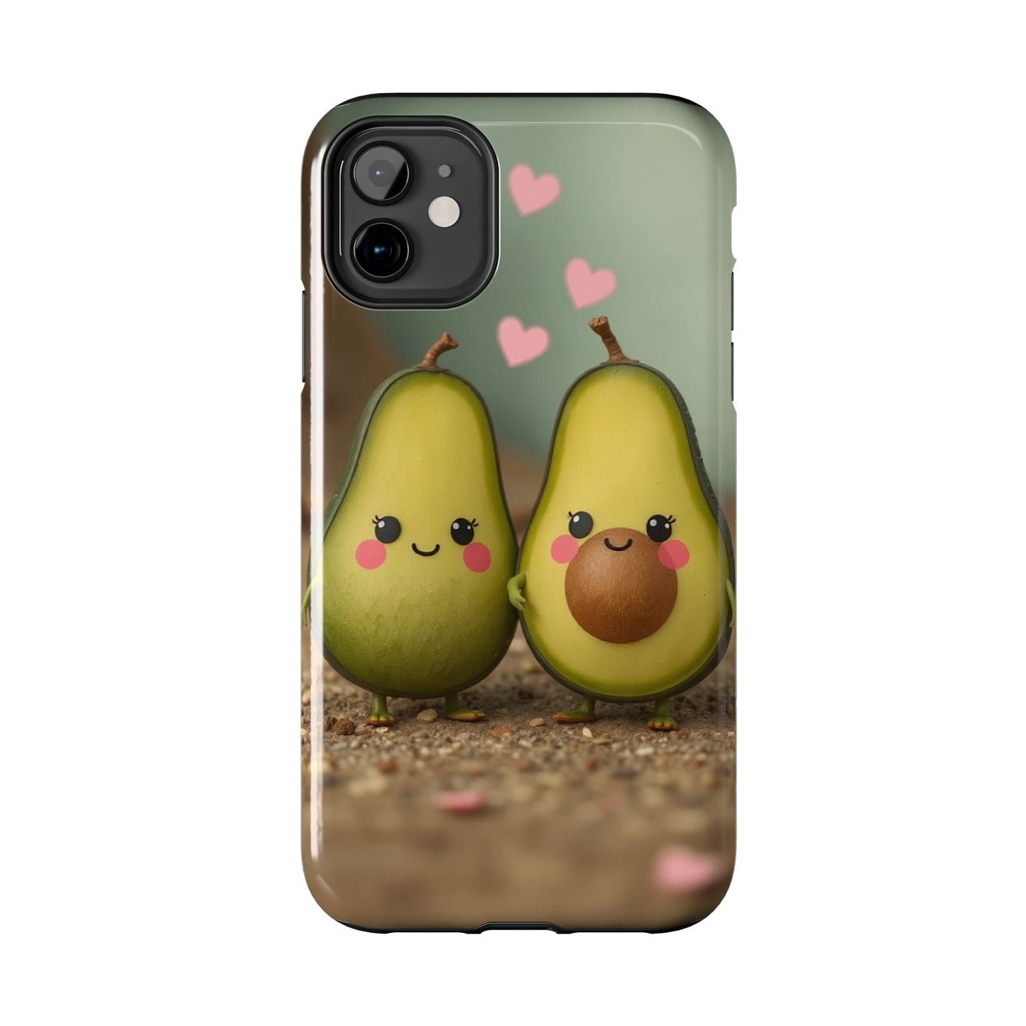 Cute Avocado Phone Case, Funny Tough Case, Quirky Phone Accessory, Gifts for Foodies, Valentine's Day Present