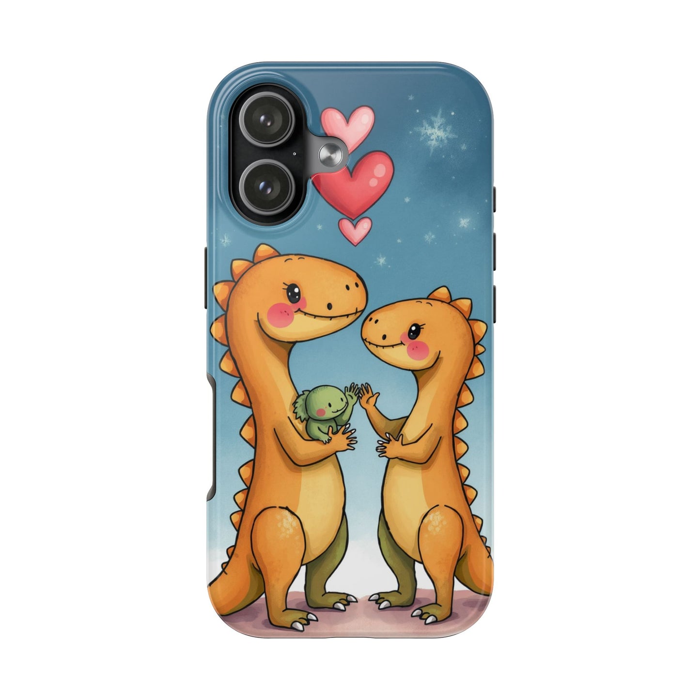 Dino Love Tough Phone Case - Cute & Durable Design for Kids & Parents