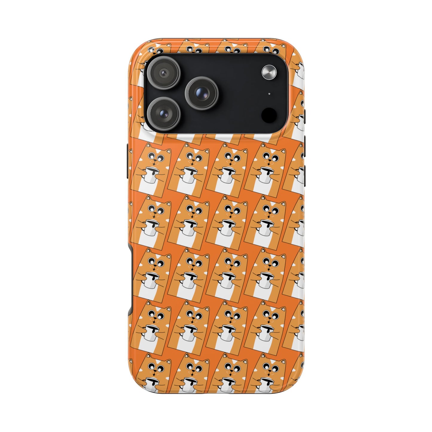 Coffee Cat Tough Phone Case – Durable, Fun, Perfect for Pet Lovers - for iPhone