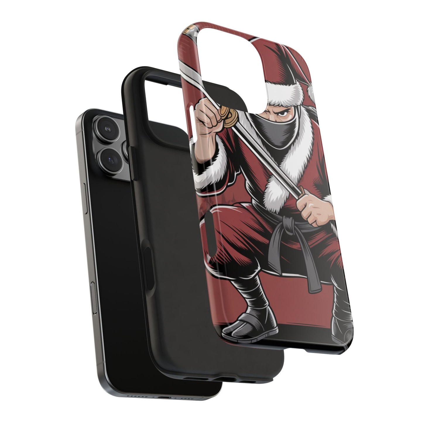 Ninja Santa Tough Phone Case | Durable Holiday Phone Cover for iPhone