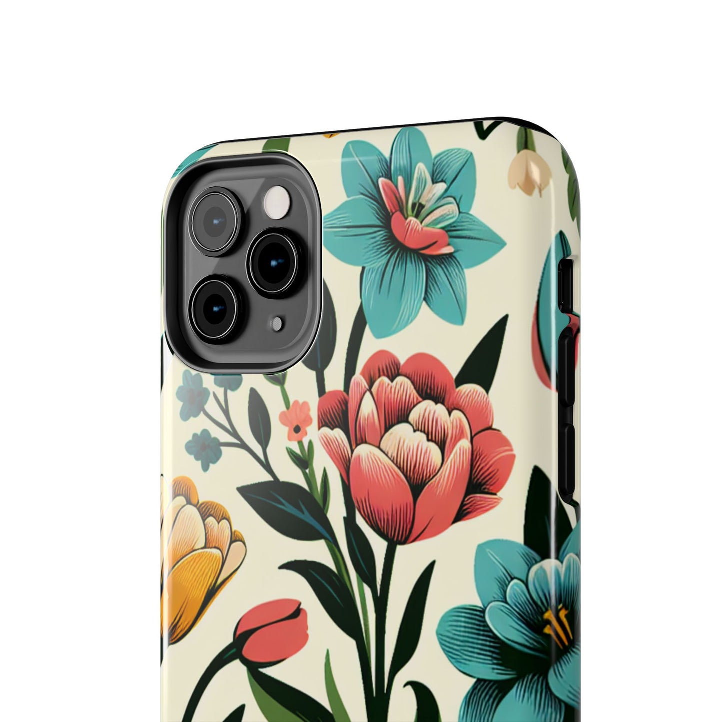 Floral Tough Phone Case - Vibrant Flower Design for Stylish Protection - for iPhone