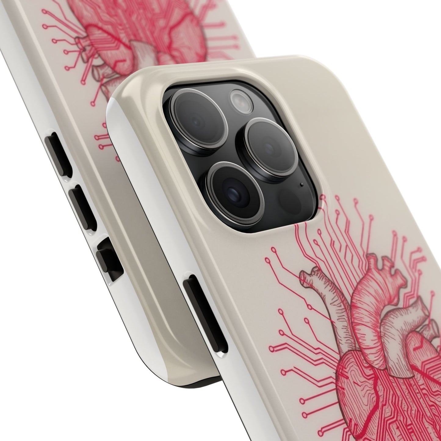 Heart Circuit Tough Phone Case – Unique Tech-Inspired Design for Tech Lovers